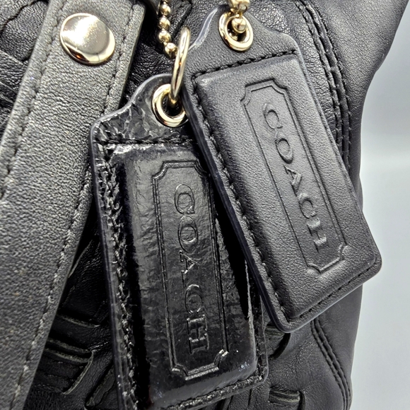 COACH NorthSouth Woven Leather Tote - Picture 2 of 7